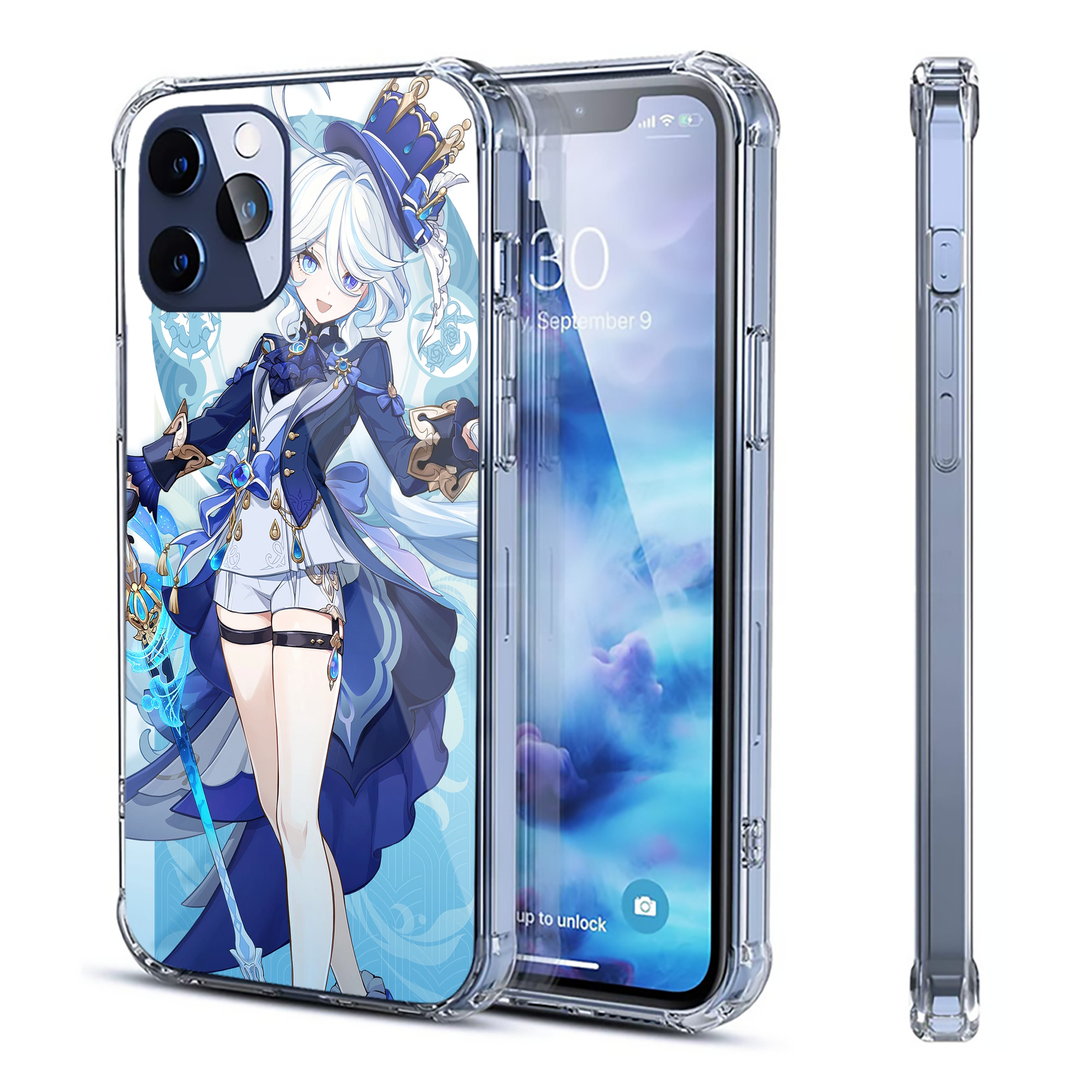 げんし神 genshin 【iPhone 12シリーズ対応】透明スマホケース（クリアソフトケース）